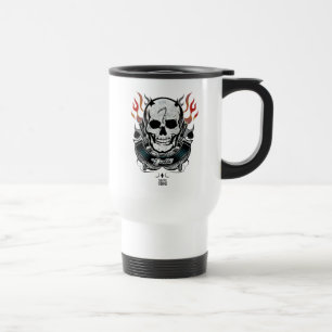 Caneca Térmica Esquadrão Suicida   Diablo Skull & Flames Tattoo A