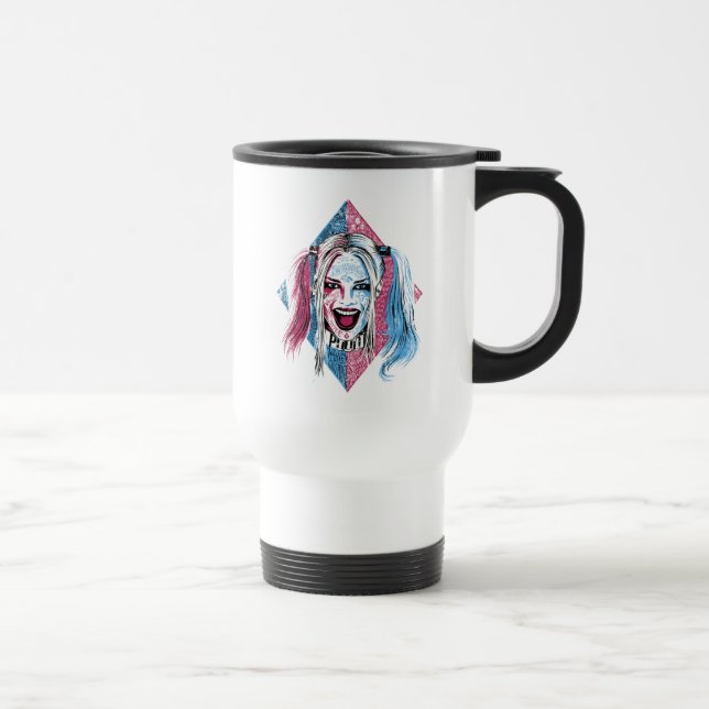 Caneca Térmica Esquadrão Suicida | Harley Laugh (Direita)