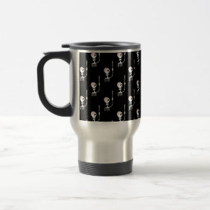 Caneca Térmica Esqueleto de Halloween com espada