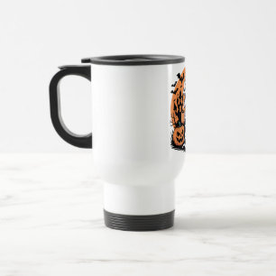 Caneca Térmica Esqueleto do dragão de Halloween bonito com café