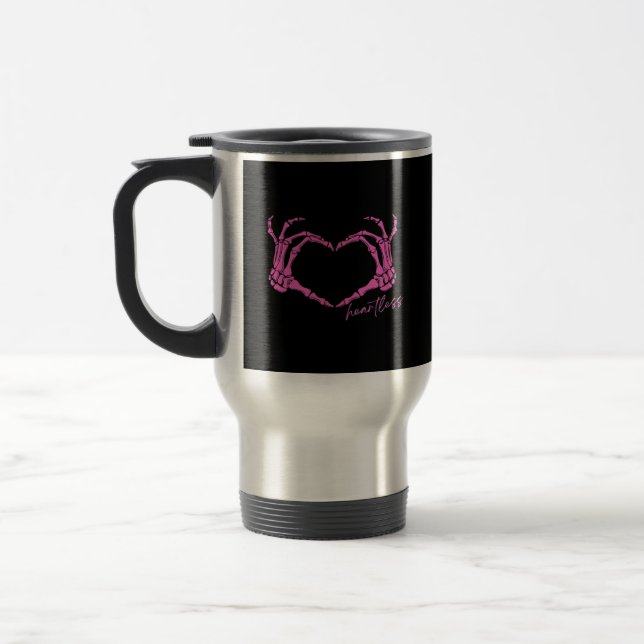 Caneca Térmica Esqueleto Sem Coração Mãos Clássicas (Esquerda)