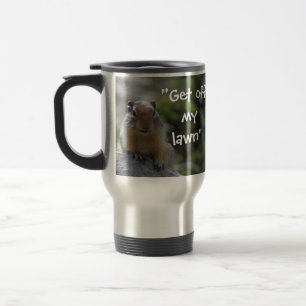 Caneca Térmica Esquilo Engraçado Gritando Para Sair Da Minha Cama