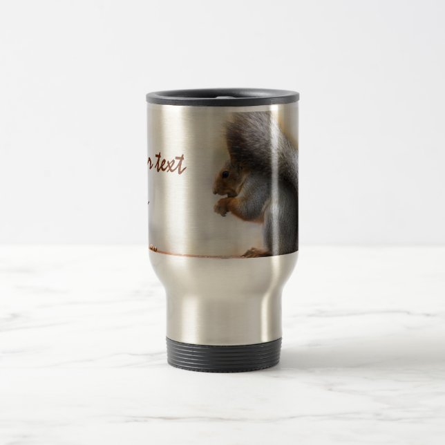 Caneca Térmica Esquilo num banco e alguns loucos (Centro)