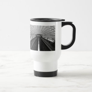 Caneca Térmica Estação de metro de Washington que olha os trilh