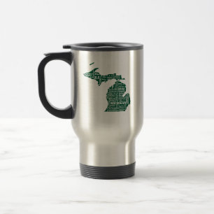 Caneca Térmica Estado Verde das Cidades de Michigan