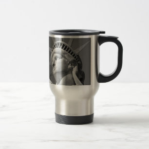 Caneca Térmica Estátua da Liberdade Preta e Branca