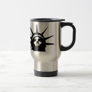 Caneca Térmica Estátua de Pop de Arte Negra e Branca de Mugs Libe
