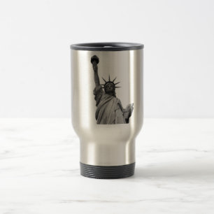 Caneca Térmica Estátua Negra e Branca da Liberdade