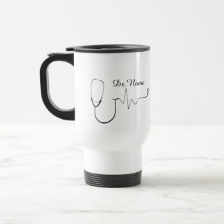 Caneca Térmica Estetoscópio com Nome de Médico Personalizado no F