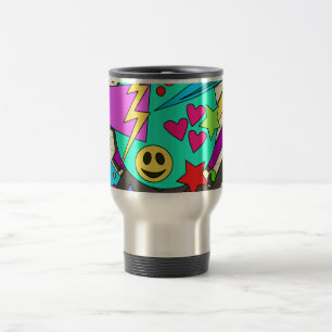 Caneca Térmica Estilo doido dos desenhos animados 90s