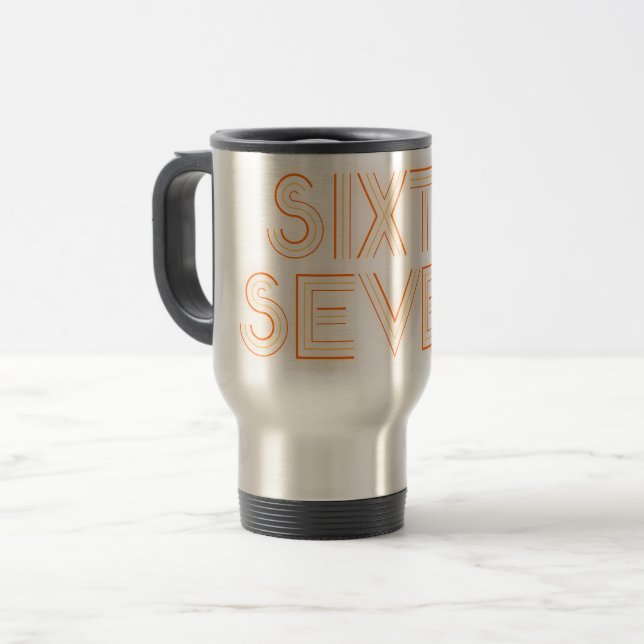 Caneca Térmica Estilo Retro 67 (Frente Esquerda)