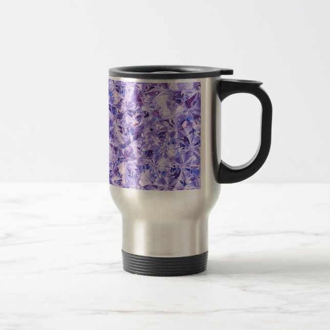 Caneca Térmica Estilo roxo dos cristais do diamante do gelo (Direita)
