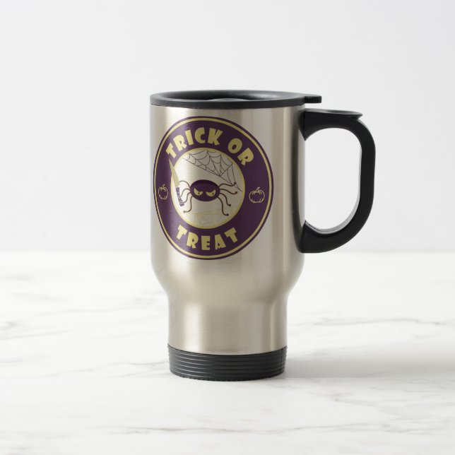 Caneca Térmica Estilo Starbucks para a aranha do halloween (Direita)