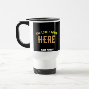 CANECA TÉRMICA ESTILOSO MODERNO PERSONALIZÁVEL PRETO VERIFICADO C