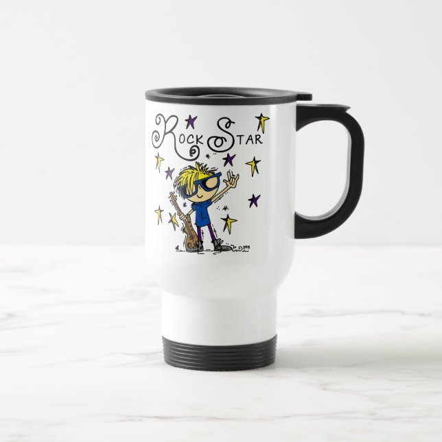 Caneca Térmica Estrela do rock loura do menino (Direita)