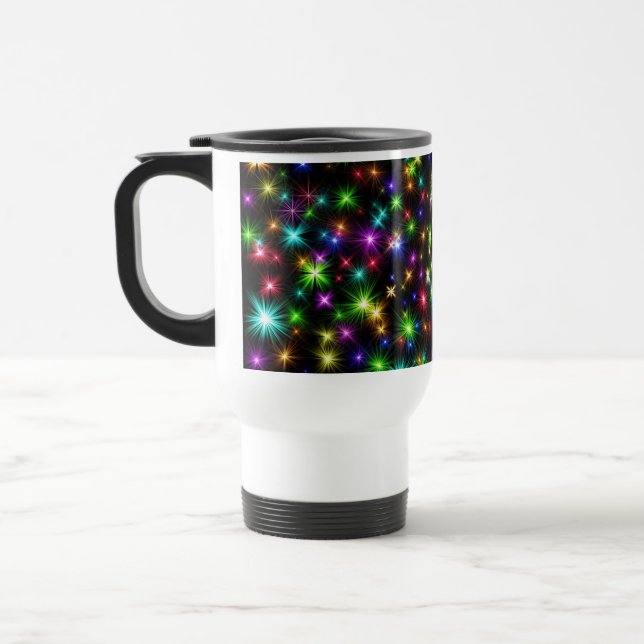 Caneca Térmica Estrelas de Natal Multicolores - 57191 (Esquerda)