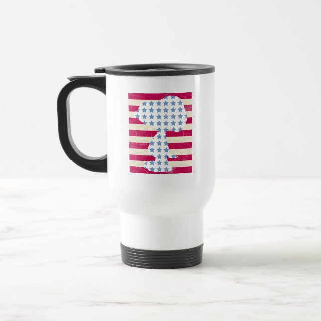 Caneca Térmica Estrelas e Stripes de Vintage Snoopy (Esquerda)