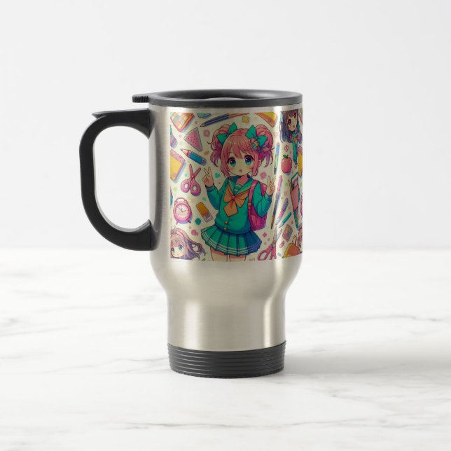 Caneca Térmica estudante de anime (Esquerda)