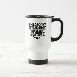 Caneca Térmica Estudante De Filosofia Sem Sono Sem Dinheiro Sem V