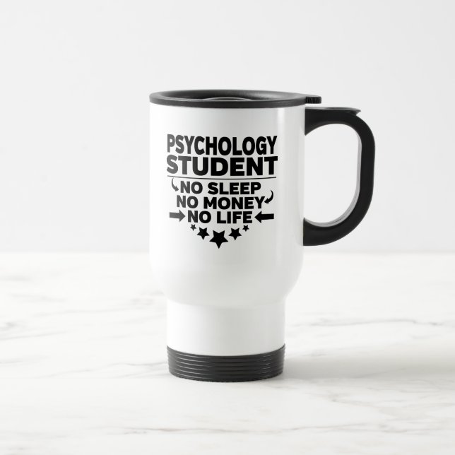 Caneca Térmica Estudante De Psicologia Sem Dormir Sem Dinheiro Se (Direita)