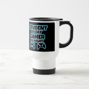 Caneca Térmica Estudante pelo Gamer do dia em a noite engraçada