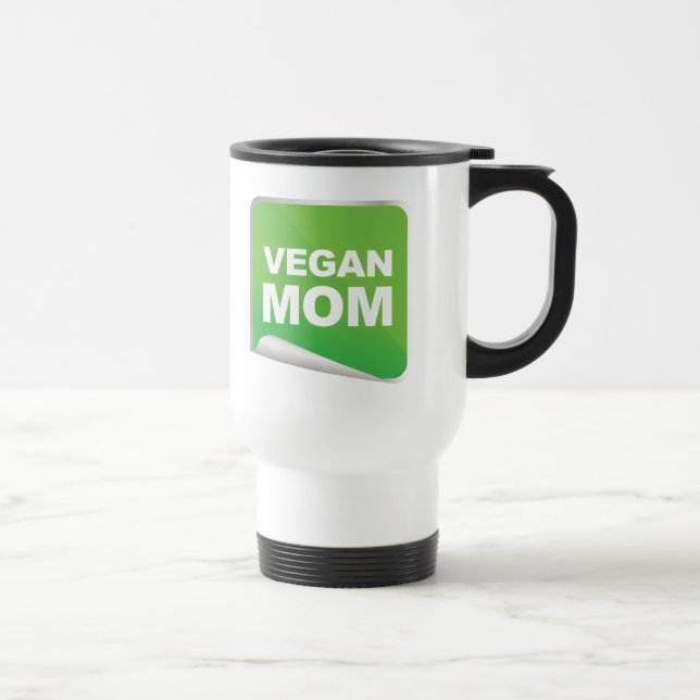 Caneca Térmica Etiqueta da mamã do Vegan (Direita)