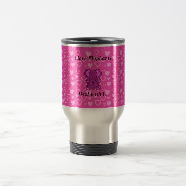 Caneca Térmica Eu adoro elefantes lidarem com isso (Centro)