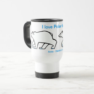 Caneca Térmica Eu adoro URSOS Polares - Amante de os animais - Ár