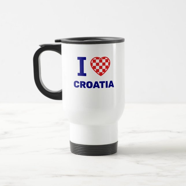 Caneca Térmica Eu amo a Croácia (Esquerda)