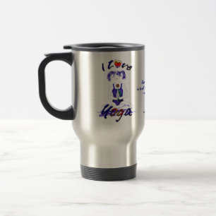 Caneca Térmica Eu amo a ioga+Citações engraçadas