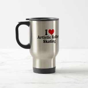 Caneca Térmica Eu amo a patinagem de rolo artística