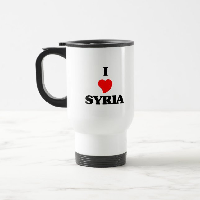Caneca Térmica Eu amo a Síria (Esquerda)