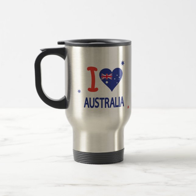 Caneca Térmica "EU AMO AUSTRÁLIA" Austrália Dia 26 de janeiro (Esquerda)