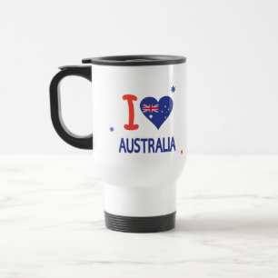 Caneca Térmica "EU AMO AUSTRÁLIA" Austrália dia o 26 de janeiro