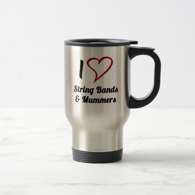 Caneca Térmica Eu Amo Bandas e Mummers de String (Direita)