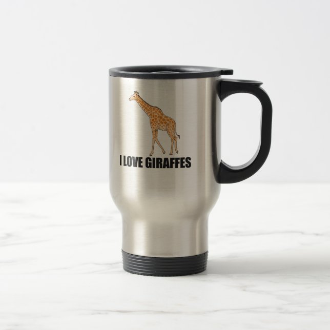 Caneca Térmica Eu amo girafas (Direita)
