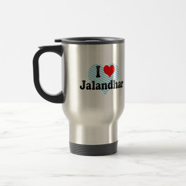 Caneca Térmica Eu amo Jalandhar, India (Esquerda)