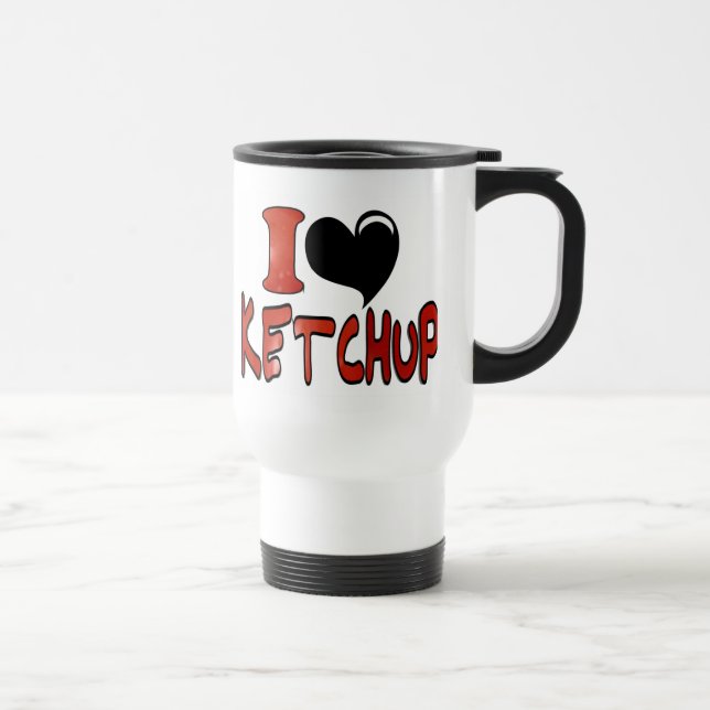 Caneca Térmica Eu Amo Ketchup (Direita)