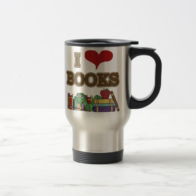 Caneca Térmica Eu amo livros (Direita)