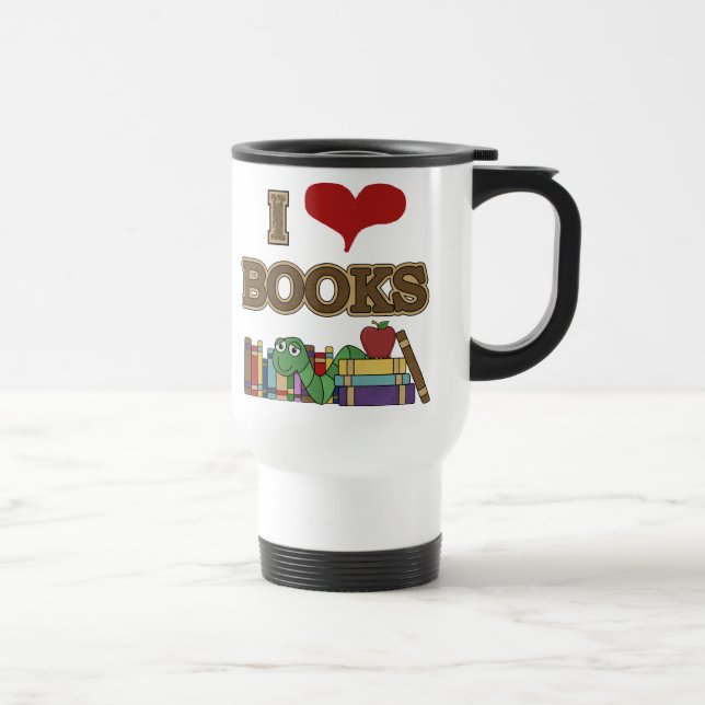 Caneca Térmica Eu amo livros (Direita)
