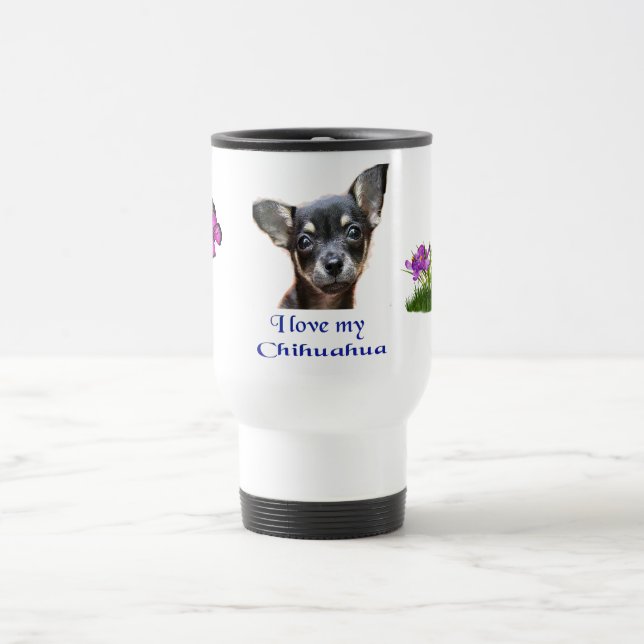 Caneca Térmica Eu amo meu Chihuahua (Centro)