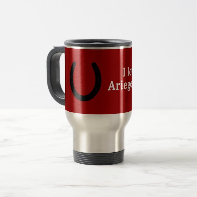 Caneca Térmica Eu Amo Meu Pony Ariegeois (Frente Esquerda)