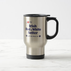Caneca Térmica Eu amo meu setter vermelho e branco irlandês (o
