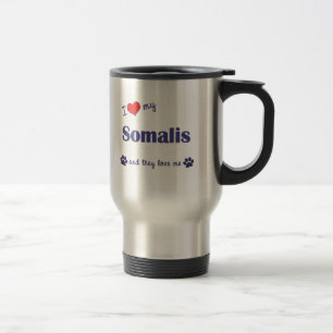 Caneca Térmica Eu amo meu Somalis (os gatos múltiplos)