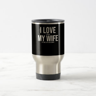 Caneca Térmica Eu Amo Minha Esposa Engraçada Arte Presente