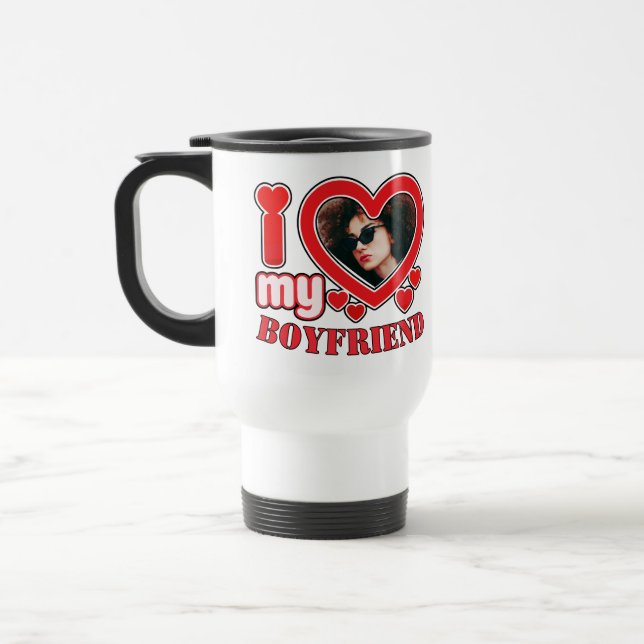 Caneca Térmica Eu Amo Minha Namorado Personalizada (Esquerda)