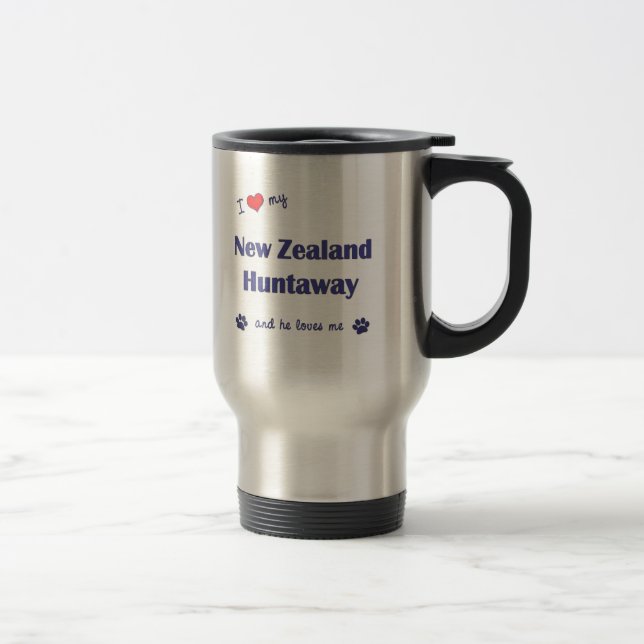 Caneca Térmica Eu amo minha Nova Zelândia Huntaway (o cão (Direita)