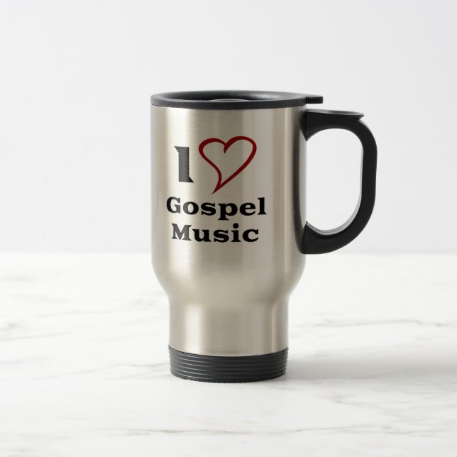 Caneca Térmica Eu Amo Música Evangelho (Direita)