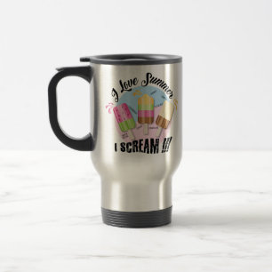 Caneca Térmica Eu amo o Verão - Eu grito !!!  