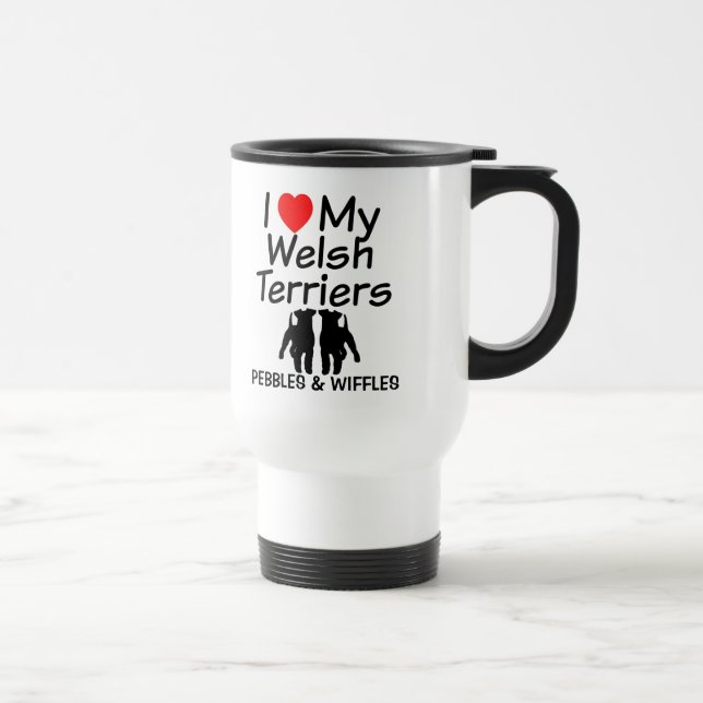 Caneca Térmica Eu Amo Os Meus Dois Terriers Welsh Mug (Direita)